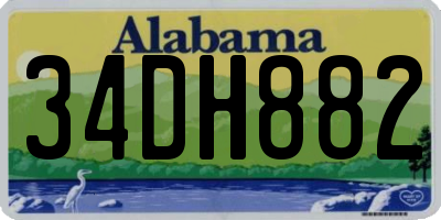 AL license plate 34DH882
