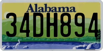 AL license plate 34DH894