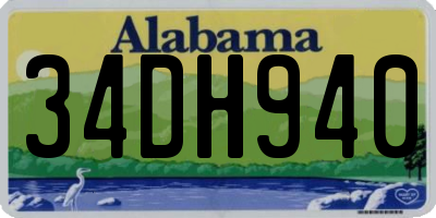 AL license plate 34DH940