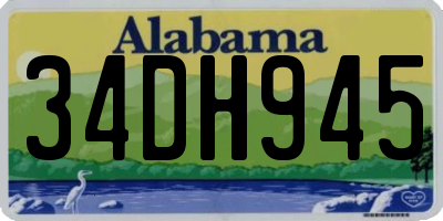 AL license plate 34DH945