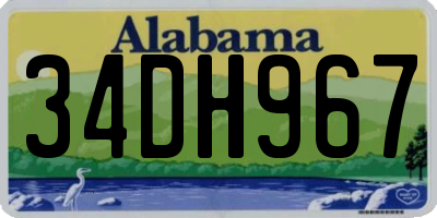 AL license plate 34DH967