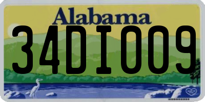 AL license plate 34DI009