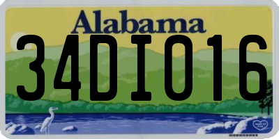 AL license plate 34DI016