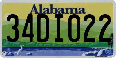 AL license plate 34DI022