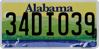 AL license plate 34DI039