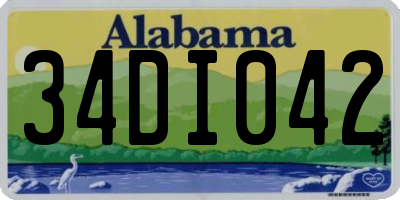 AL license plate 34DI042
