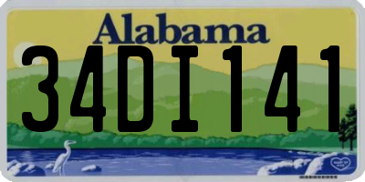 AL license plate 34DI141