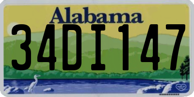 AL license plate 34DI147