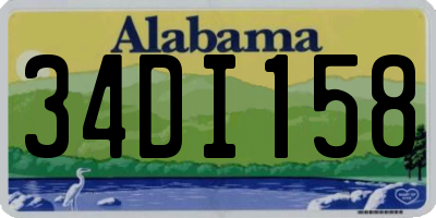 AL license plate 34DI158