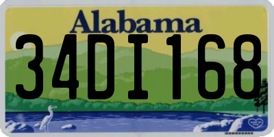 AL license plate 34DI168