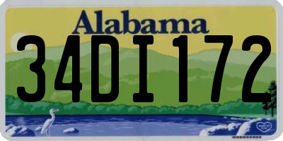AL license plate 34DI172