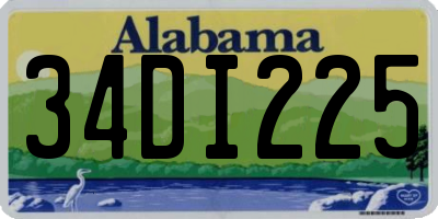 AL license plate 34DI225