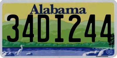 AL license plate 34DI244