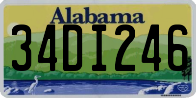 AL license plate 34DI246