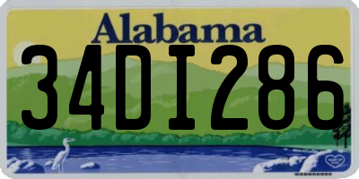 AL license plate 34DI286