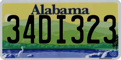 AL license plate 34DI323