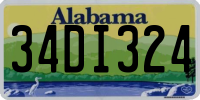 AL license plate 34DI324