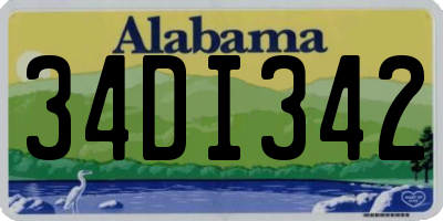 AL license plate 34DI342