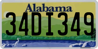 AL license plate 34DI349