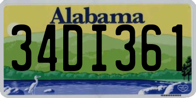 AL license plate 34DI361