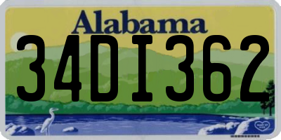 AL license plate 34DI362