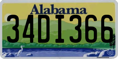 AL license plate 34DI366