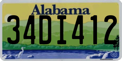 AL license plate 34DI412