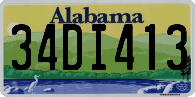 AL license plate 34DI413