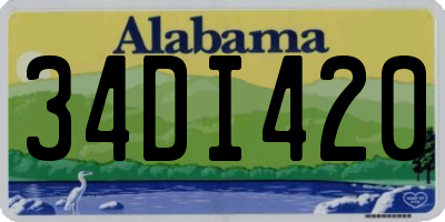 AL license plate 34DI420