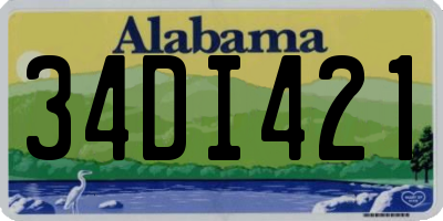 AL license plate 34DI421