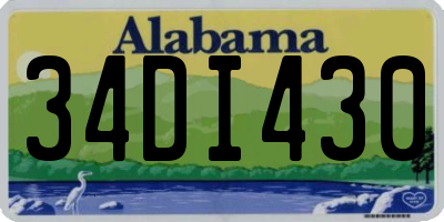AL license plate 34DI430