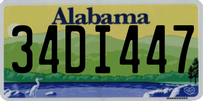 AL license plate 34DI447