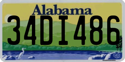 AL license plate 34DI486