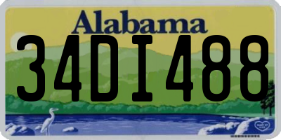 AL license plate 34DI488