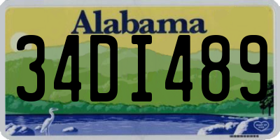 AL license plate 34DI489