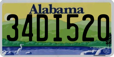 AL license plate 34DI520