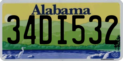AL license plate 34DI532