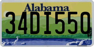 AL license plate 34DI550