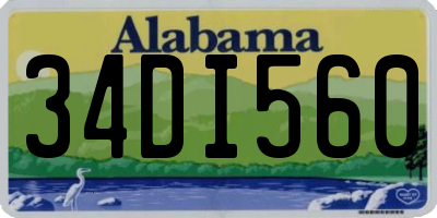 AL license plate 34DI560