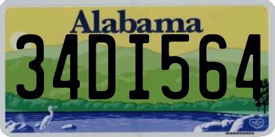 AL license plate 34DI564