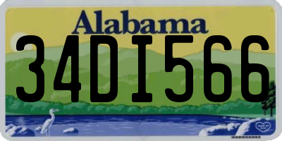 AL license plate 34DI566