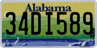 AL license plate 34DI589