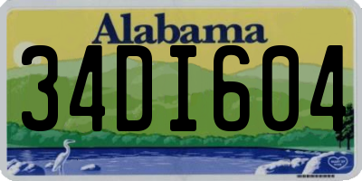AL license plate 34DI604