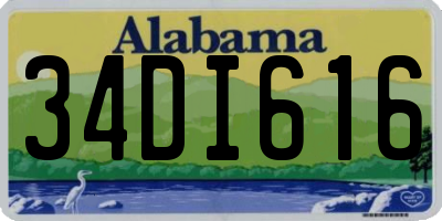 AL license plate 34DI616