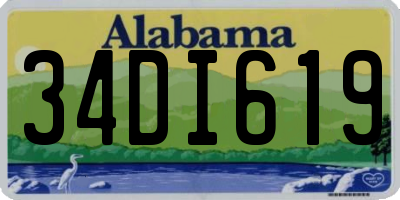 AL license plate 34DI619