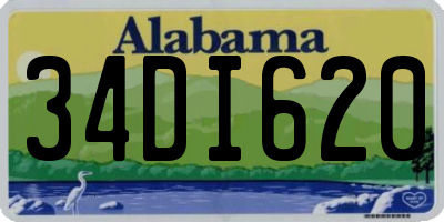 AL license plate 34DI620