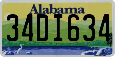 AL license plate 34DI634