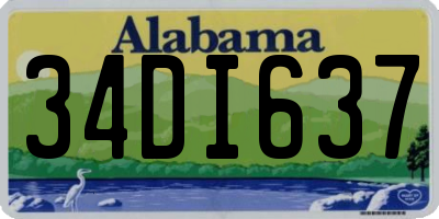 AL license plate 34DI637