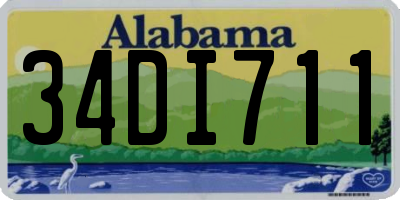 AL license plate 34DI711