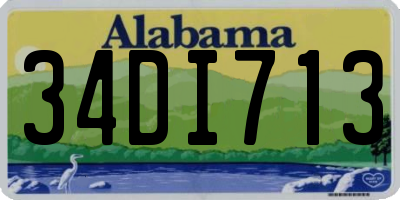 AL license plate 34DI713